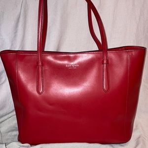 Red Kate spade tote, large purse